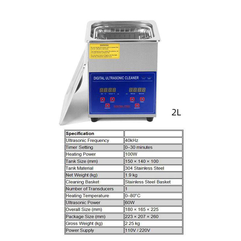Digital Ultrasonic Cleaner – Multiple Tank Sizes (1.3L-30L) | 40 kHz Deep Cleaning