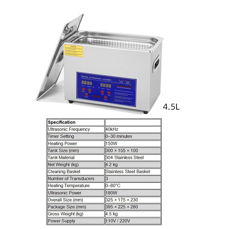 Digital Ultrasonic Cleaner – Multiple Tank Sizes (1.3L-30L) | 40 kHz Deep Cleaning