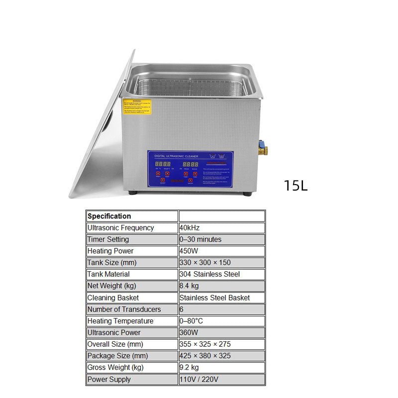 Digital Ultrasonic Cleaner – Multiple Tank Sizes (1.3L-30L) | 40 kHz Deep Cleaning