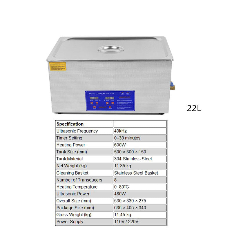 Digital Ultrasonic Cleaner – Multiple Tank Sizes (1.3L-30L) | 40 kHz Deep Cleaning