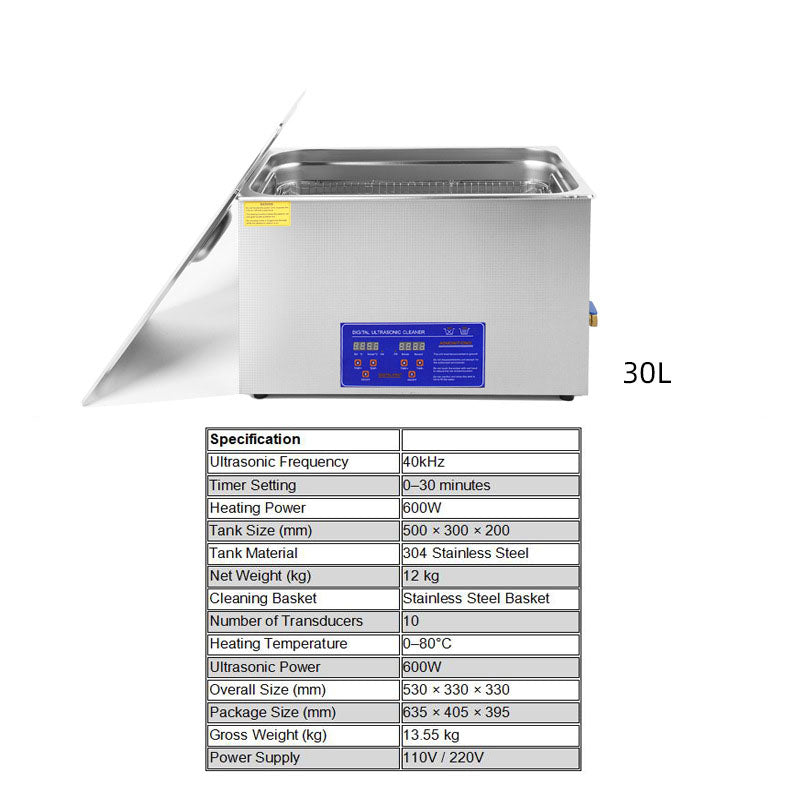 Digital Ultrasonic Cleaner – Multiple Tank Sizes (1.3L-30L) | 40 kHz Deep Cleaning