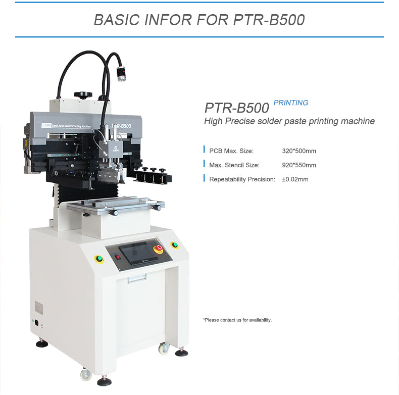 iTECH PTR-B500 High Precision SMT Solder Paste Printing Machine