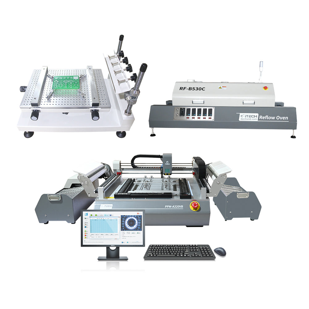 LED Pick and Place Machine Solution with SMT Reflow Oven For Sale